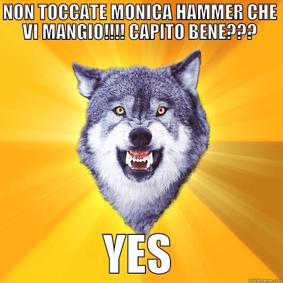 NON TOCCATE MONICA HAMMER CHE VI MANGIO!!!! CAPITO BENE??? YES Courage Wolf