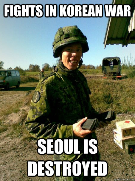 Fights in Korean war Seoul is destroyed  GAY GINGER ARMY
