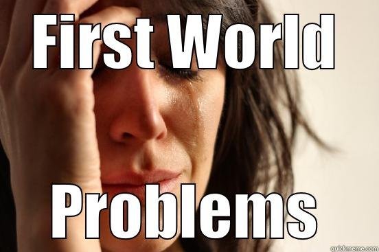 FIRST WORLD PROBLEMS First World Problems