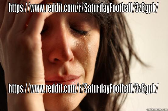 HTTPS://WWW.REDDIT.COM/R/SATURDAYFOOTBALL/3Z6GPK/ HTTPS://WWW.REDDIT.COM/R/SATURDAYFOOTBALL/3Z6GPK/ First World Problems