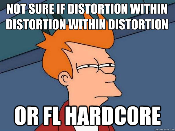 Not sure if distortion within distortion within distortion Or FL Hardcore - Not sure if distortion within distortion within distortion Or FL Hardcore  Futurama Fry