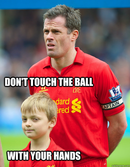 Don't touch the ball with your hands - Don't touch the ball with your hands  Inscrutable Football Mascot