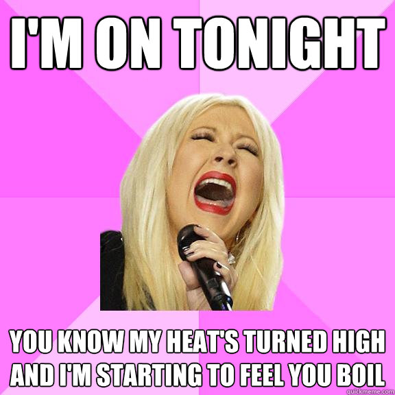 I'm on tonight you know my heat's turned high and i'm starting to feel you boil   Wrong Lyrics Christina