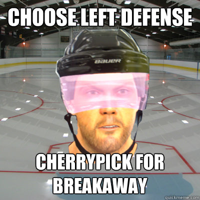 CHOOSE LEFT DEFENSE CHERRYPICK FOR BREAKAWAY  Scumbag EASHL Playah
