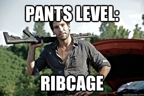 pants level: ribcage  Hiked Up Pants Shane