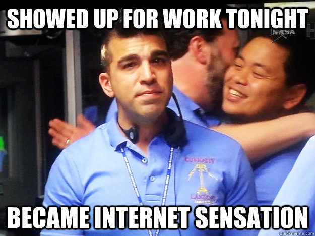 showed up for work tonight became internet sensation  JPL Mohawk Boy