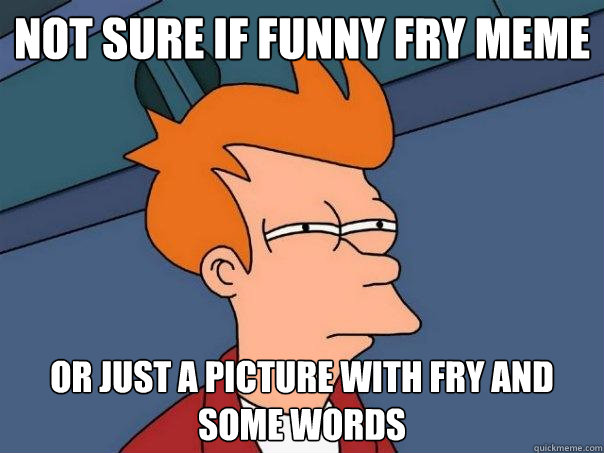 Not sure if funny fry meme Or just a picture with fry and some words  Futurama Fry