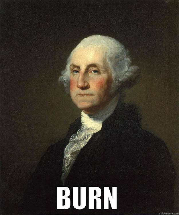 He said this. I swear he did. -  BURN George Washington