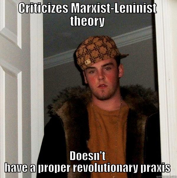 CRITICIZES MARXIST-LENINIST THEORY DOESN'T HAVE A PROPER REVOLUTIONARY PRAXIS Scumbag Steve