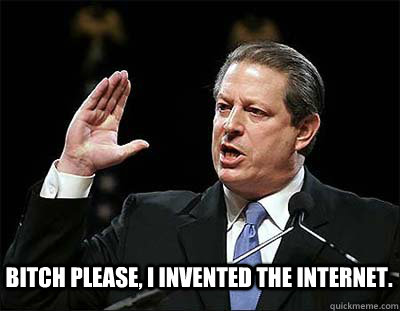 Bitch Please, I invented the internet.  