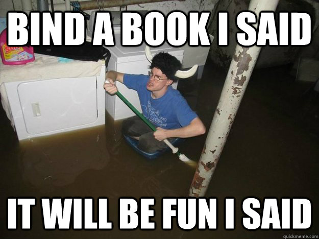 Bind a Book I said It will be fun I said  Laundry Room Viking