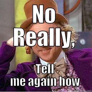 NO REALLY, TELL ME AGAIN HOW Condescending Wonka