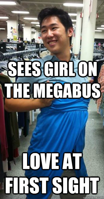 sees girl on the megabus love at first sight - sees girl on the megabus love at first sight  Sean Wang the Nice Guy