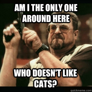 Am i the only one around here Who doesn't like cats?  Am I The Only One Round Here