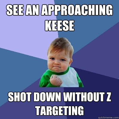 See an approaching keese Shot down without z targeting  Success Kid
