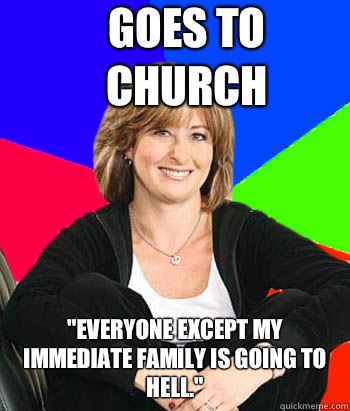 Goes to church 