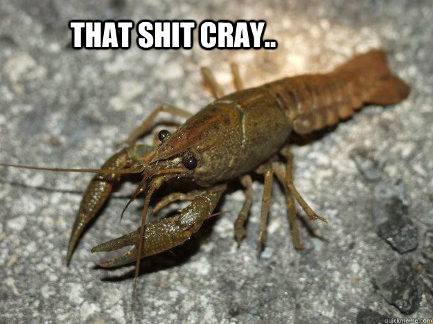 That shit cray..  THAT SHIT CRAY