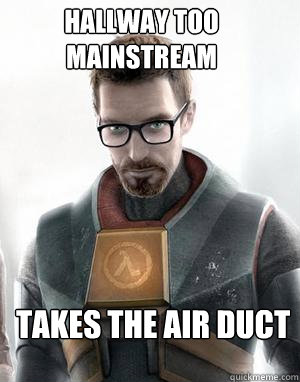 Hallway too mainstream Takes the air duct  