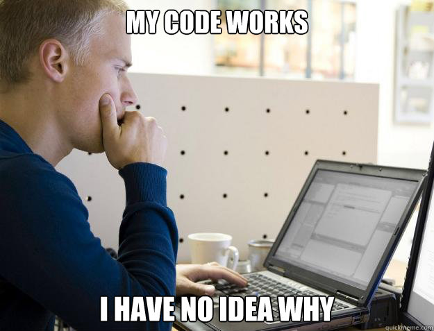 My code works I have no idea why  Programmer