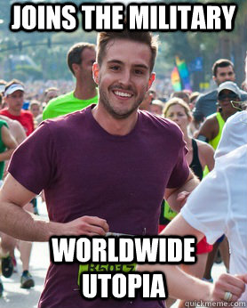 joins the military worldwide utopia  Ridiculously photogenic guy