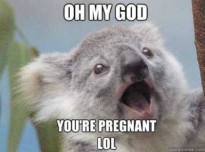oh my god you're pregnant lol  