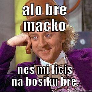 ALO BRE MACKO NES MI LICIS NA BOSIKU BRE. Condescending Wonka