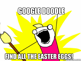 Google Doodle Find ALL the Easter eggs!  All The Things