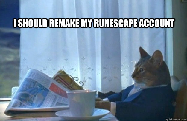 I should remake my runescape account  Sophisticated Cat