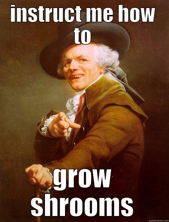 Instruct me how to shroom - INSTRUCT ME HOW TO GROW SHROOMS Joseph Ducreux