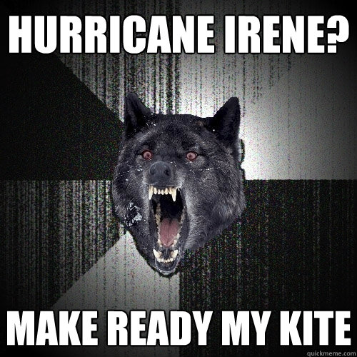 Hurricane Irene? Make ready my Kite  Insanity Wolf