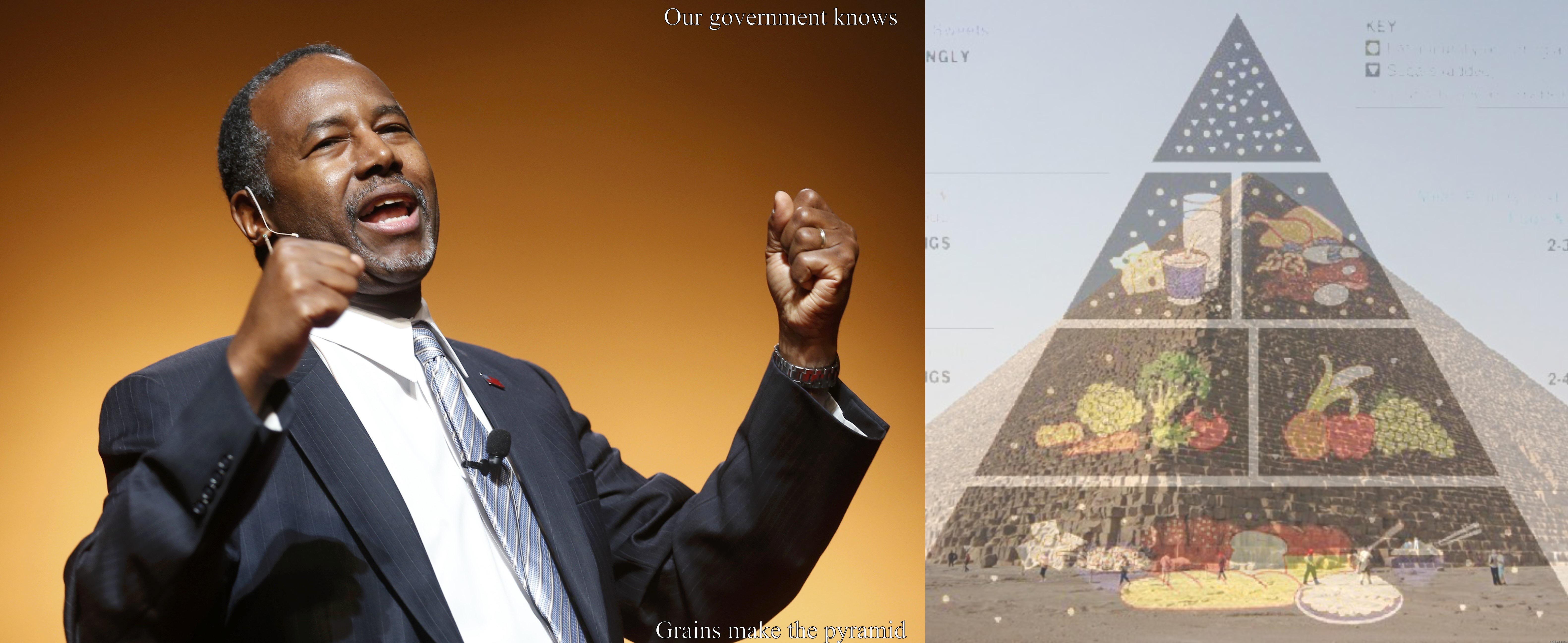 Ben Carson Pyramid Theory - OUR GOVERNMENT KNOWS GRAINS MAKE THE PYRAMID Misc