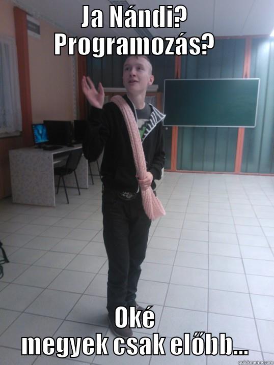 JA NÁNDI? PROGRAMOZÁS? OKÉ MEGYEK CSAK ELŐBB... Misc
