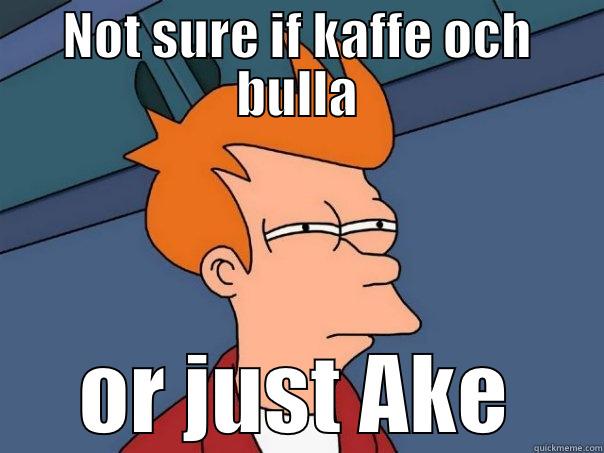 NOT SURE IF KAFFE OCH BULLA OR JUST AKE Futurama Fry