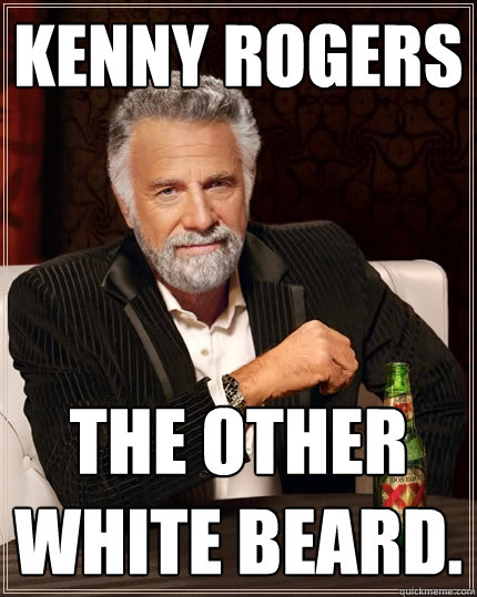 Kenny Rogers The other white beard.  The Most Interesting Man In The World