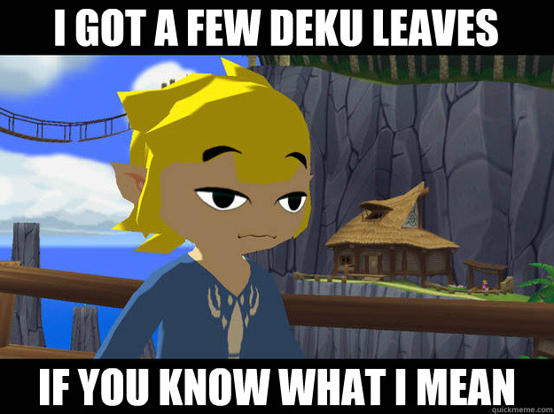 I got a few deku leaves if you know what i mean - I got a few deku leaves if you know what i mean  Stoner Link