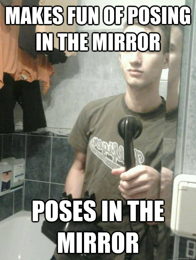 Makes fun of posing in the mirror poses in the mirror - Makes fun of posing in the mirror poses in the mirror  Misc