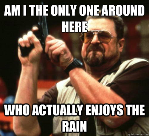Am i the only one around here who actually enjoys the rain  Am I The Only One Around Here