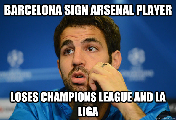 Barcelona Sign Arsenal Player Loses Champions League and La Liga  