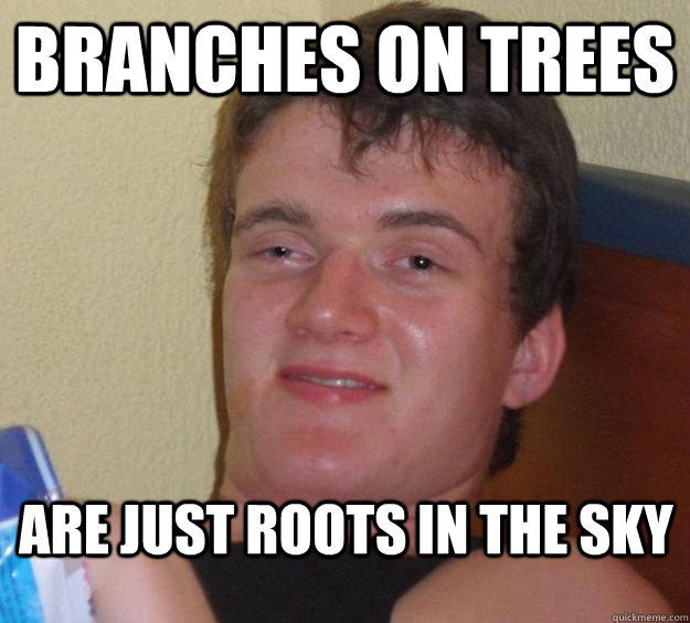 branches on trees  are just roots in the sky - branches on trees  are just roots in the sky  10 Guy