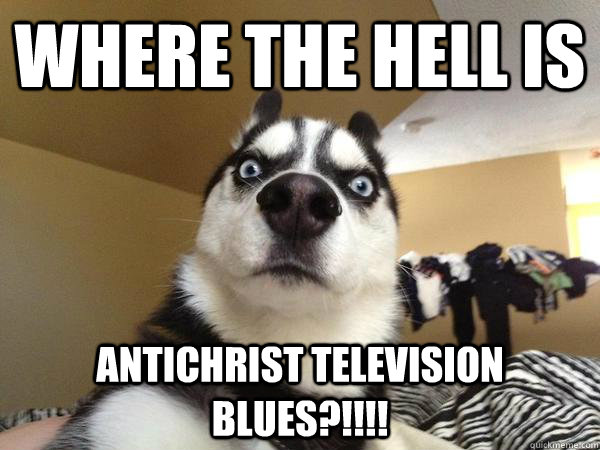 Where the hell is Antichrist Television Blues?!!!!  Shocked Dog