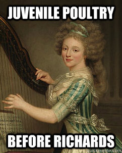 Juvenile poultry Before richards  