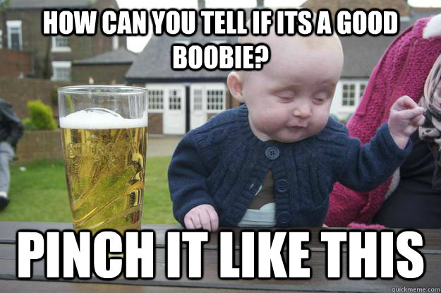 How can you tell if its a good boobie? Pinch it like this - How can you tell if its a good boobie? Pinch it like this  Misc
