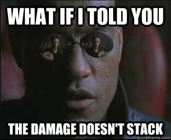 What if I told you the damage doesn't stack  Morpheus SC