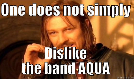 ONE DOES NOT SIMPLY  DISLIKE THE BAND AQUA Boromir