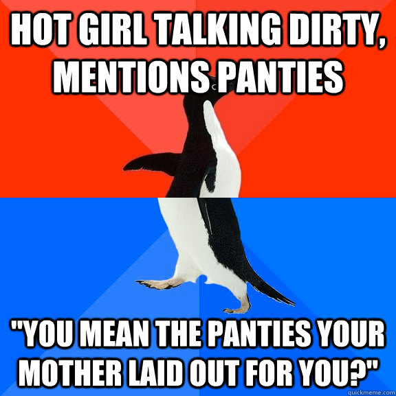 Hot girl talking dirty, mentions panties 