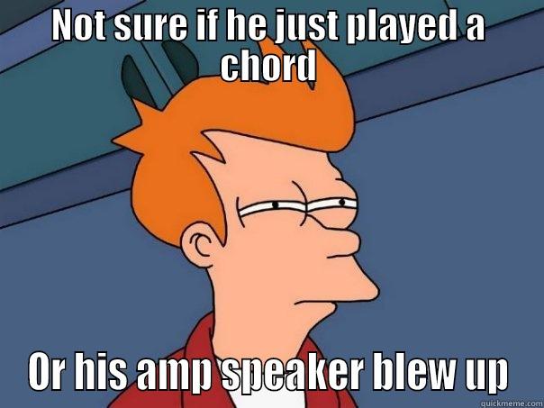 NOT SURE IF HE JUST PLAYED A CHORD OR HIS AMP SPEAKER BLEW UP Futurama Fry
