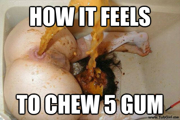 How it feels To chew 5 gum - How it feels To chew 5 gum  TubGire