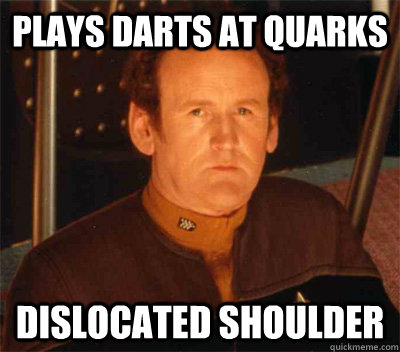 Plays darts at Quarks dislocated shoulder - Plays darts at Quarks dislocated shoulder  Bad Luck OBrien