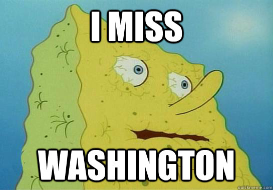 I miss Washington - I miss Washington  Spongebob water