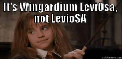 IT'S WINGARDIUM LEVIOSA, NOT LEVIOSA  Misc